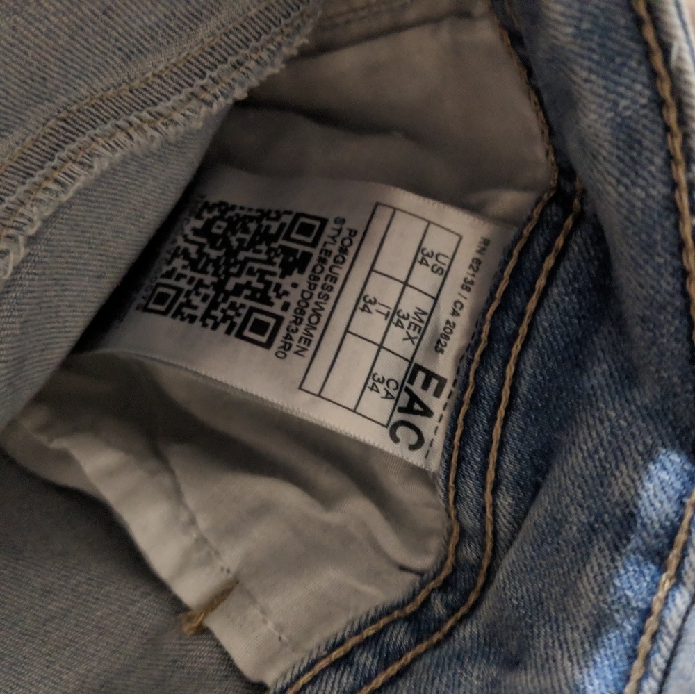 Guess Light Blue Denim Overalls - Picture 2 of 5